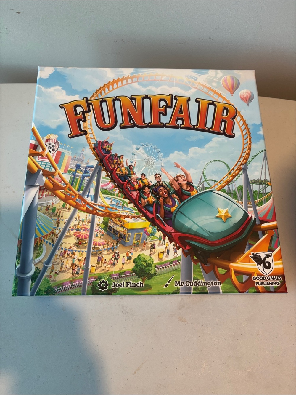 Funfair Board Game - Colorful Amusement Park Artwork
